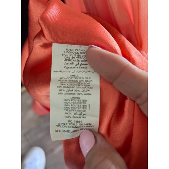 Bebe Women's Coral Orange Ombre Halter Neck Maxi Dress Size Small - Picture 9 of 10